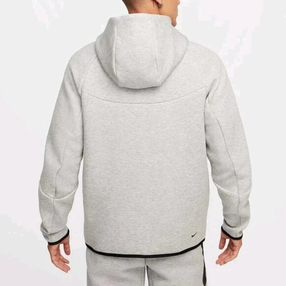 Nike Tech Fleece Heather Gray Windrunner Full-Zip Hoodie HV0949-063 Men's NEW - Picture 5 of 13